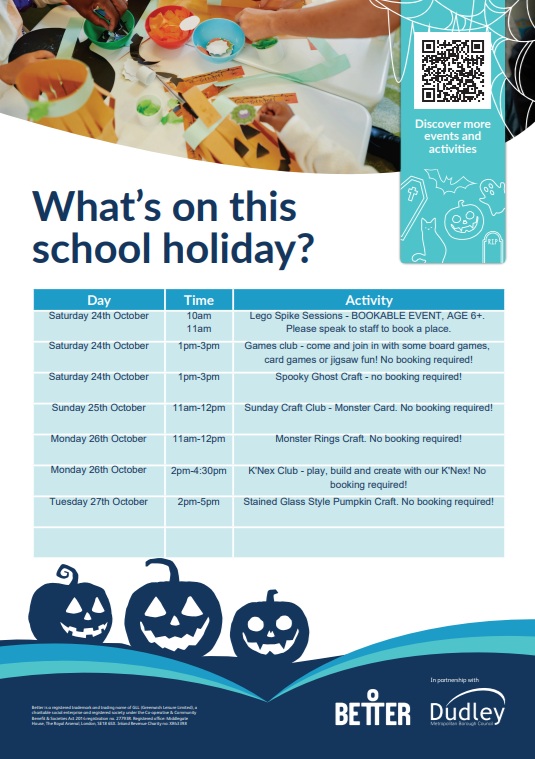 Stourbridge Library - Children's October Half Term Activities